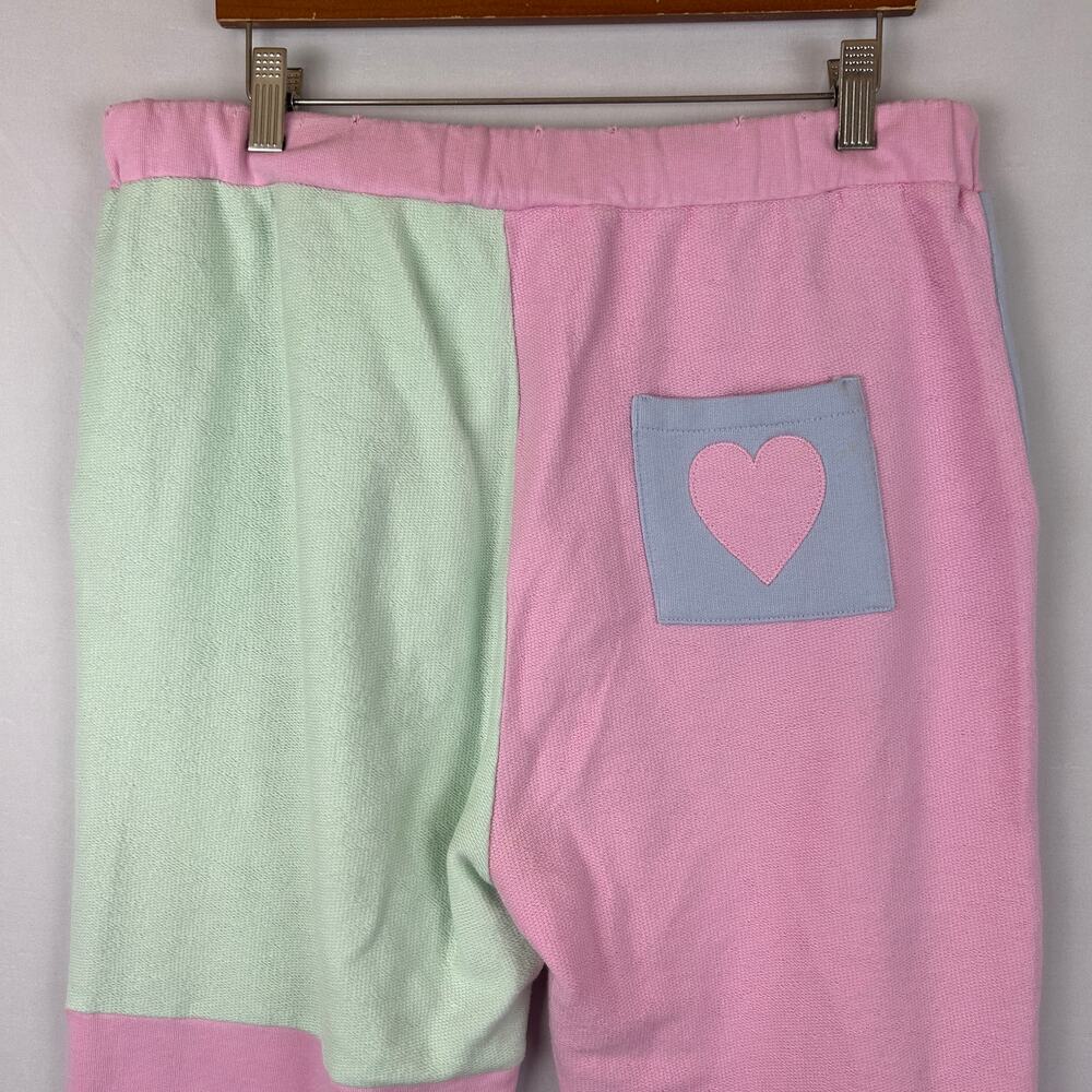 Loveshackfancy Patchwork Jogger Sweatpants Elasti… - image 7